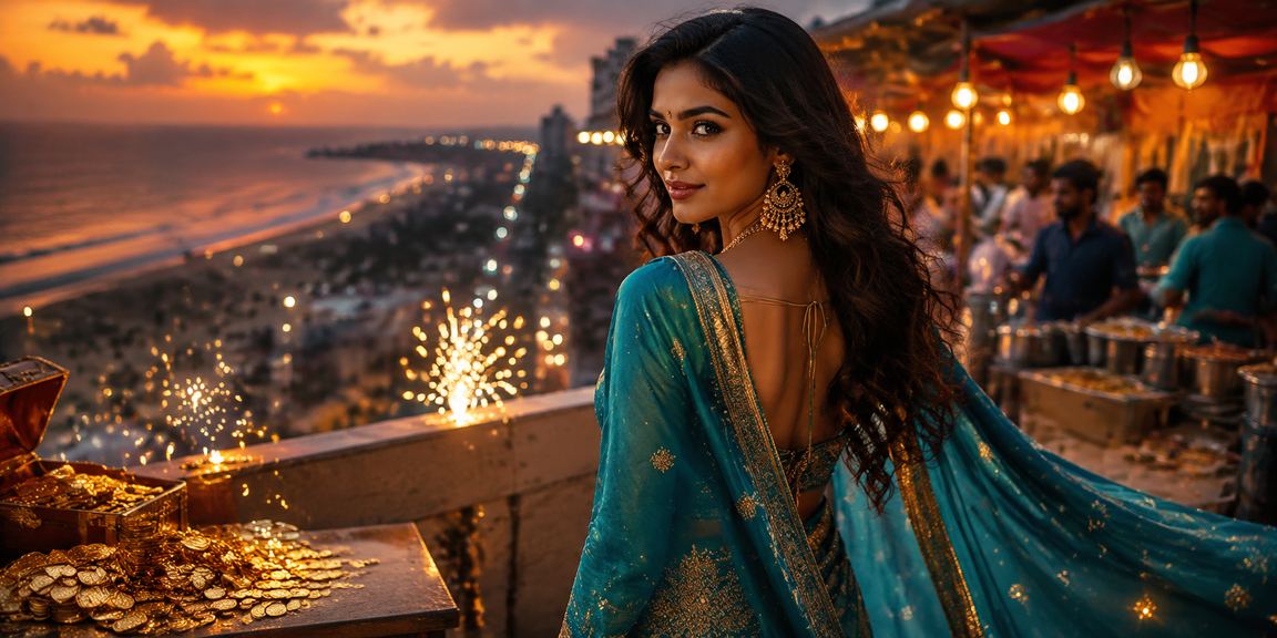 Live casino dealer dealing cards at an Indian online casino table