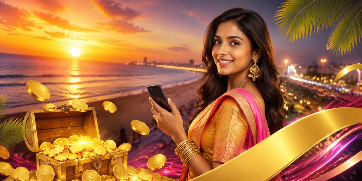 Coins and jackpot concept for Indian betting